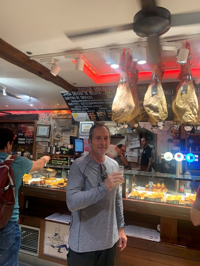 A man stands at a counter